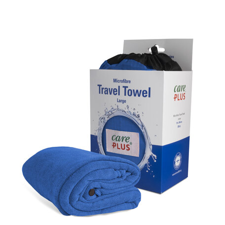 Care Plus Travel Towel Microfibre Large - Blauw